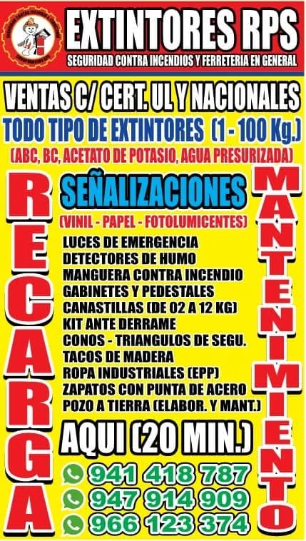 Extintores y señalización