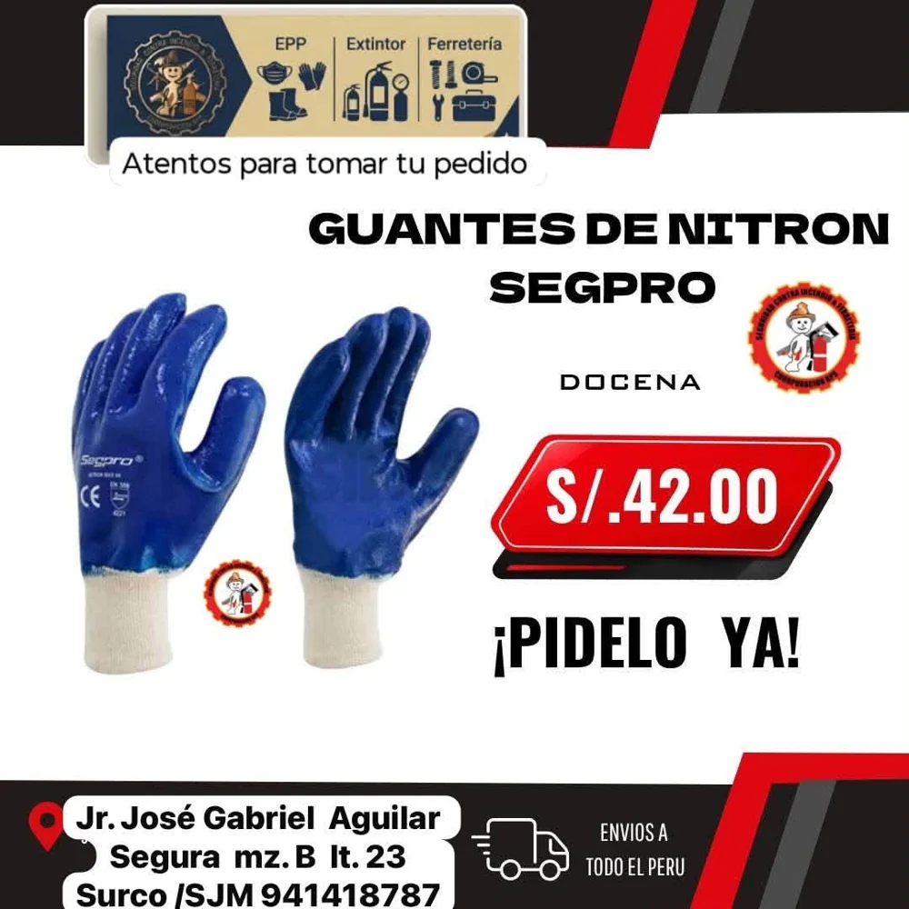 Guantes de nitrilo Segpro