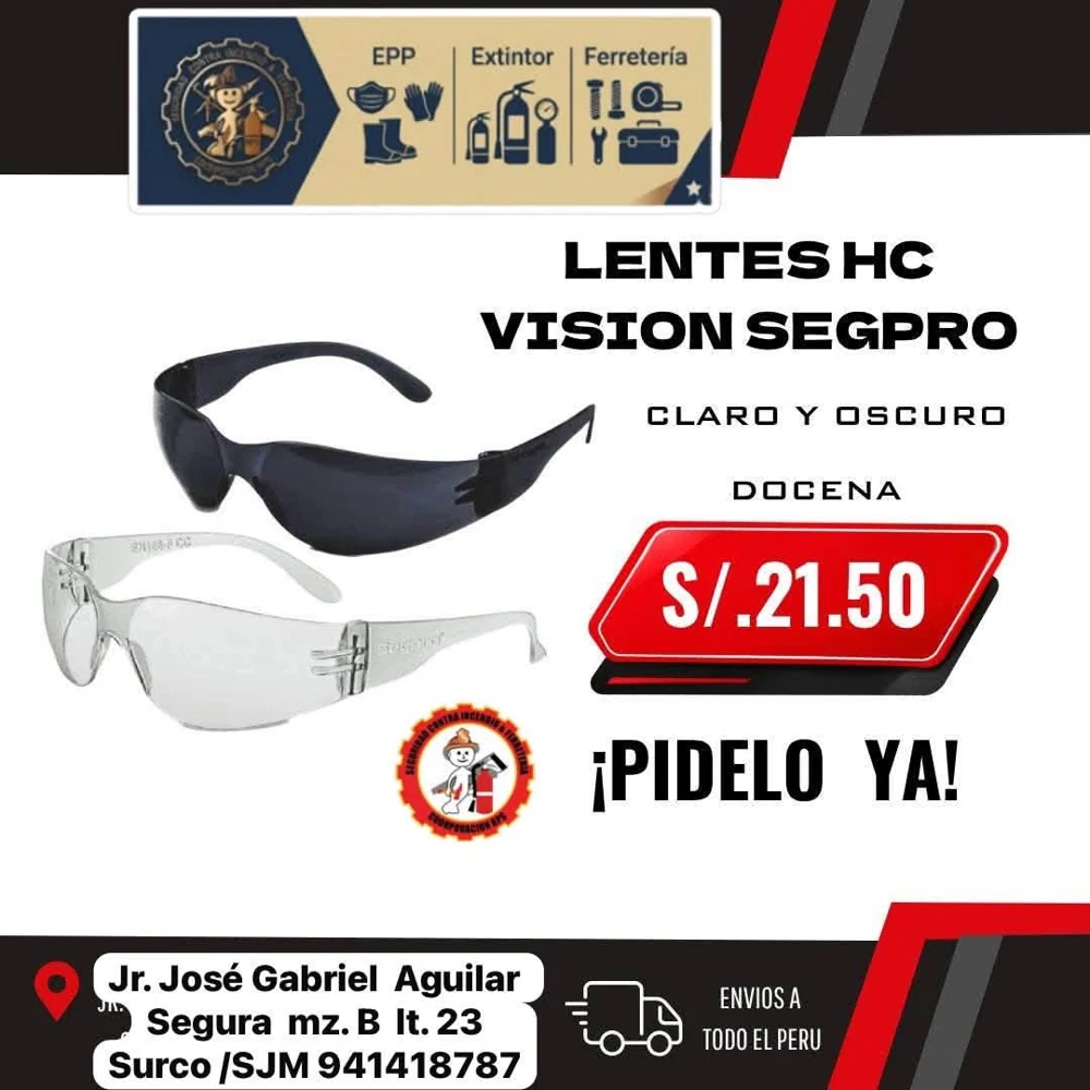 Lentes de seguridad Segpro