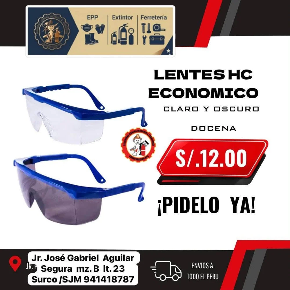 Lentes de seguridad económicos HC