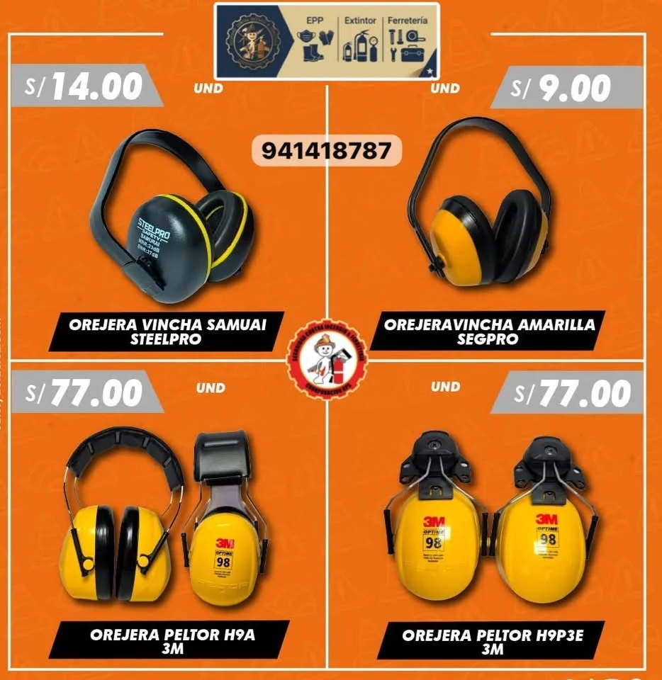 Protectores auditivos tipo orejera